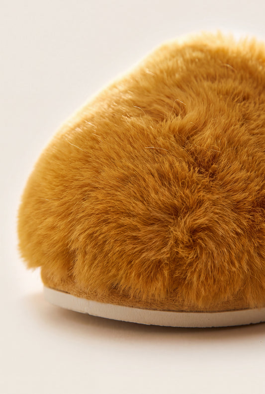 The Fluffiest Yellow Slippers