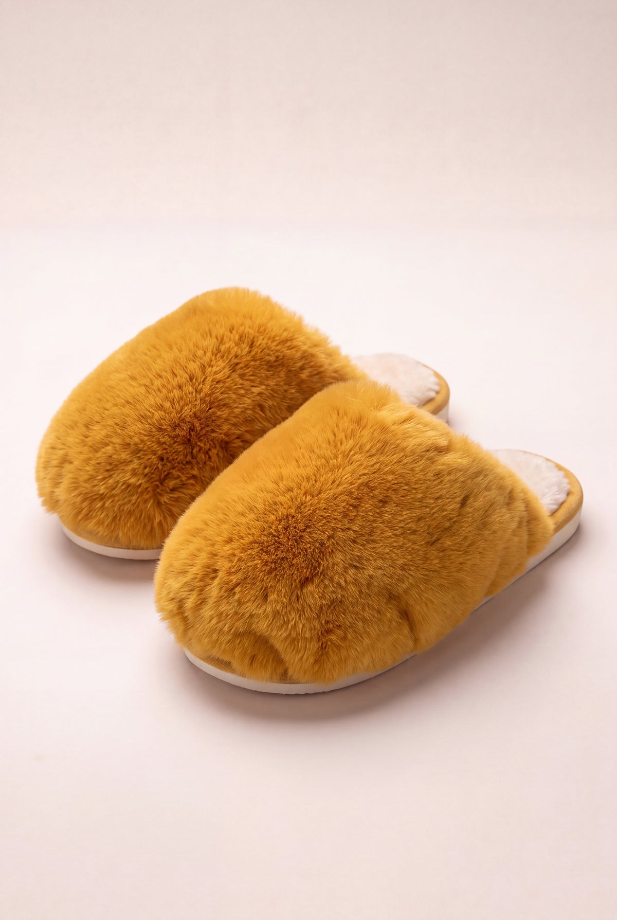 The Fluffiest Yellow Slippers