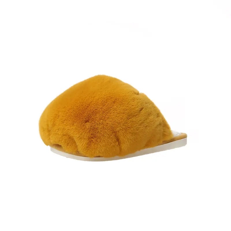 The Fluffiest Yellow Slippers