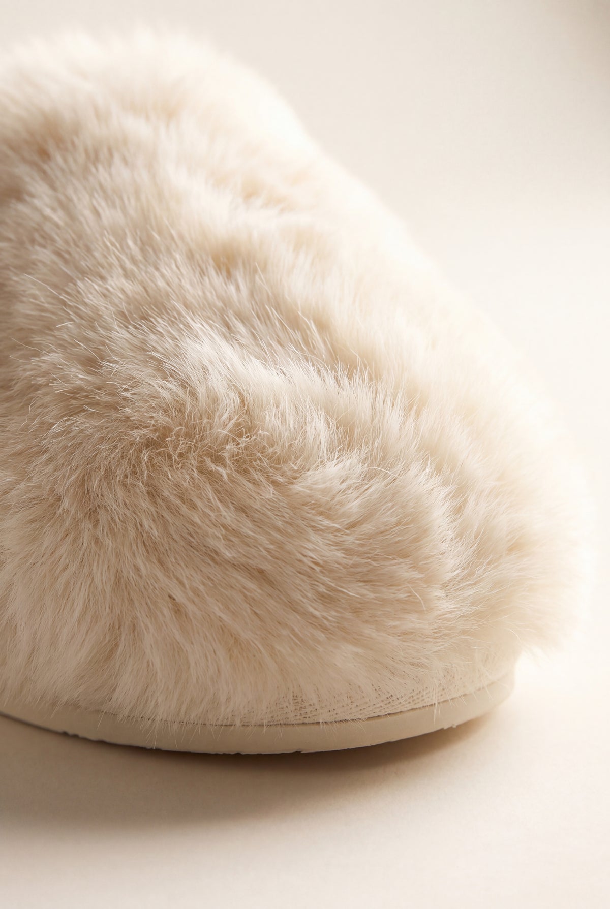 The Fluffiest White Slippers