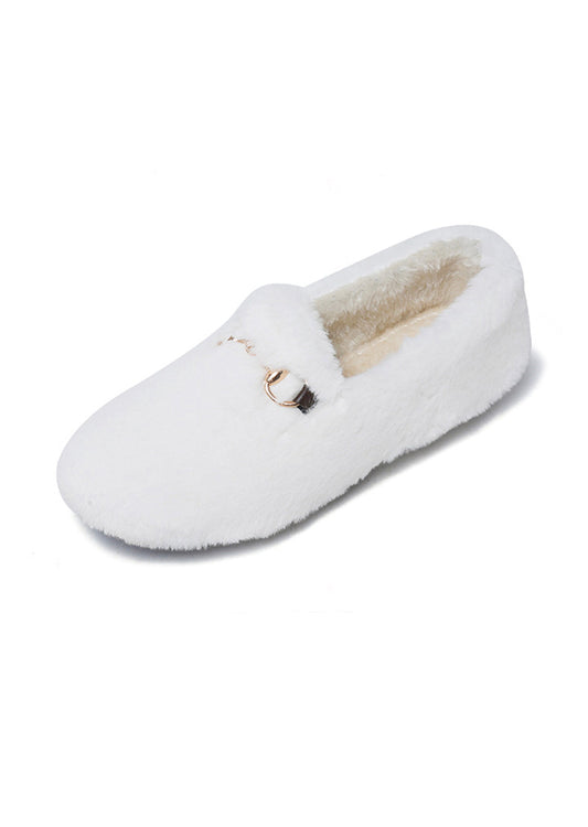 The Fluffy Ares Slippers White