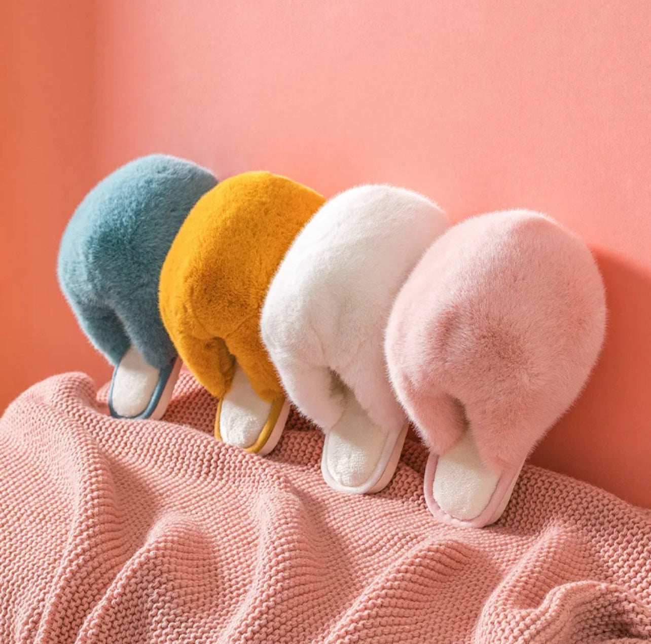 The Fluffiest Pink Slippers