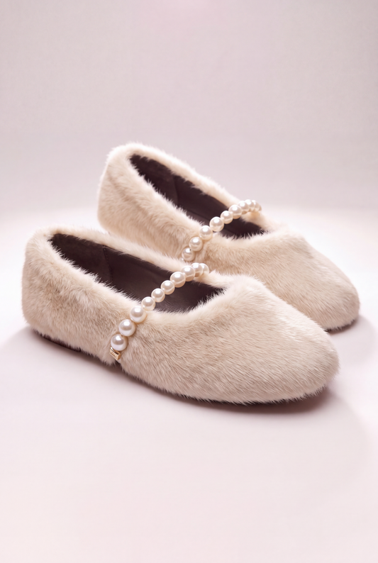 Lauren White Slippers