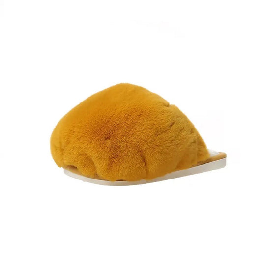 The Fluffiest Yellow Slippers