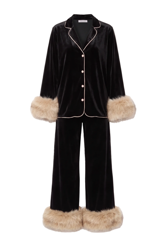 Black Diamond Velvet Pajamas