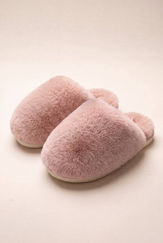 The Fluffiest Pink Slippers