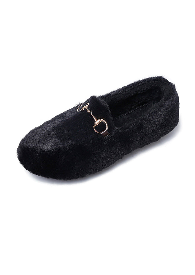 The Fluffy Ares Slippers Black