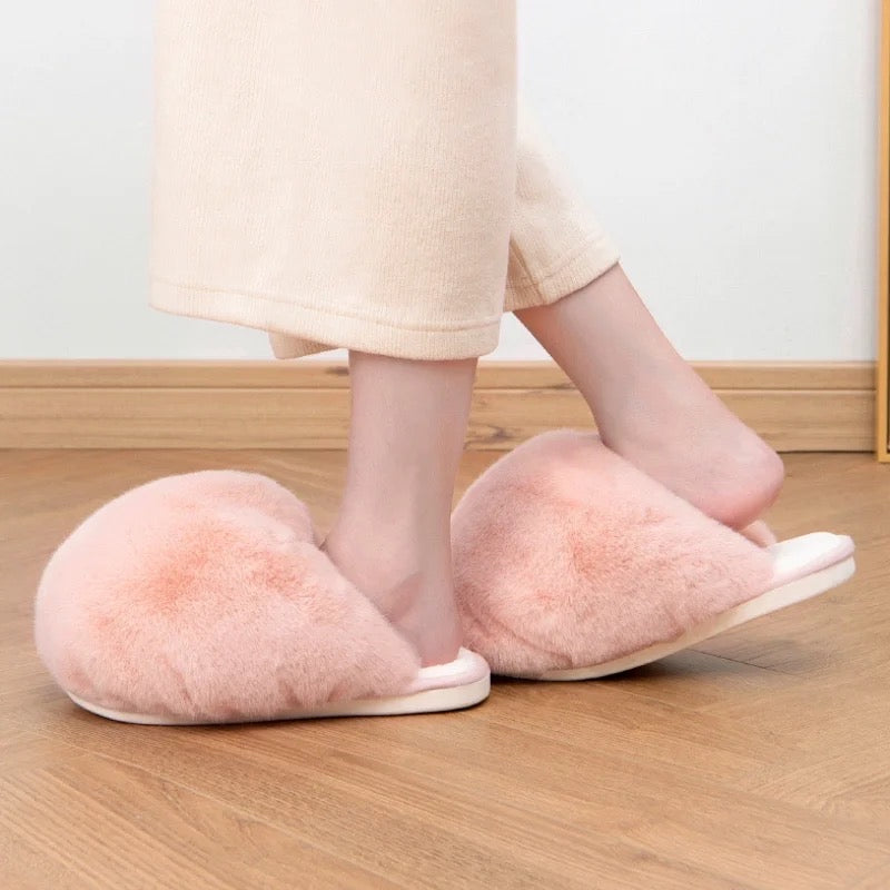 The Fluffiest Pink Slippers