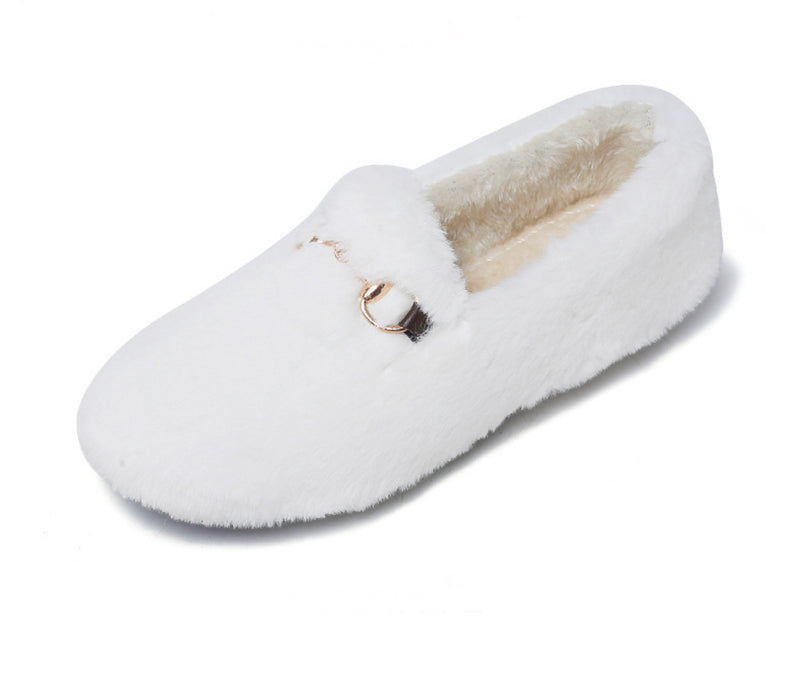 Fluffy Ares Slippers White
