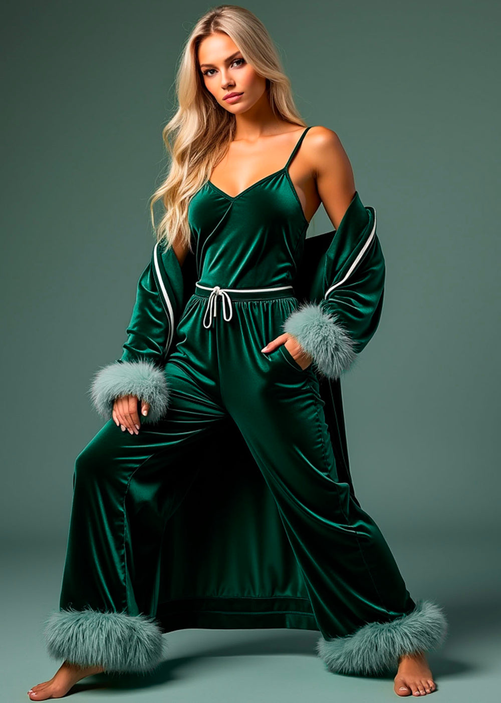 Emerald Velvet Set