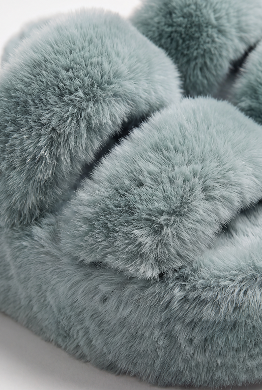 The Fluffy Green Slippers
