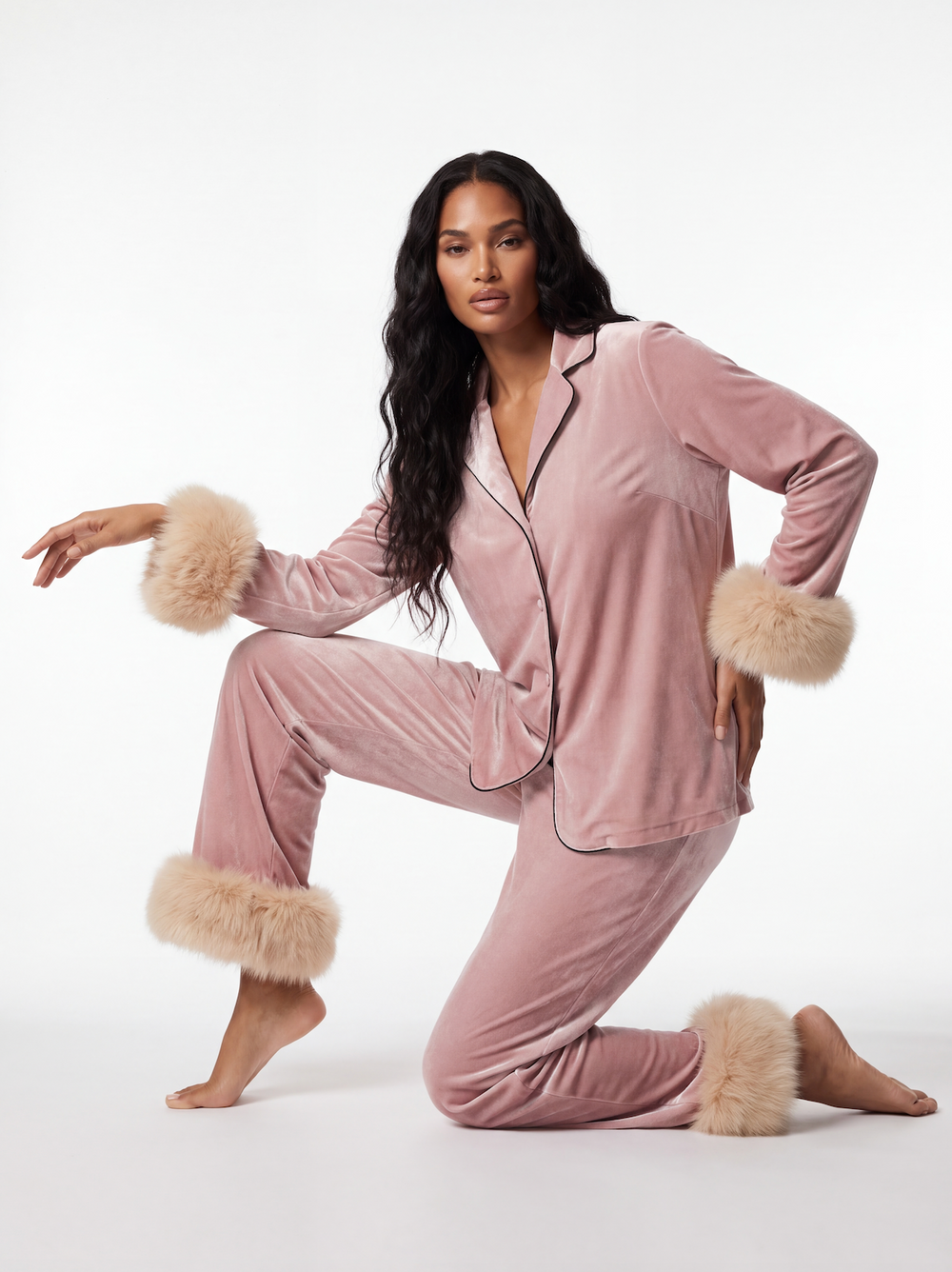 Rosa Di Velluto Velvet Pajamas