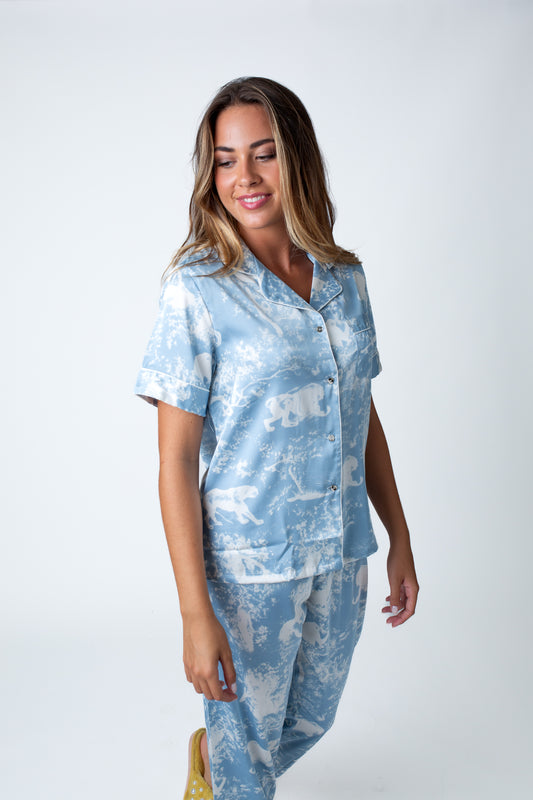 The Toile de Jouy Pajamas Light Blue