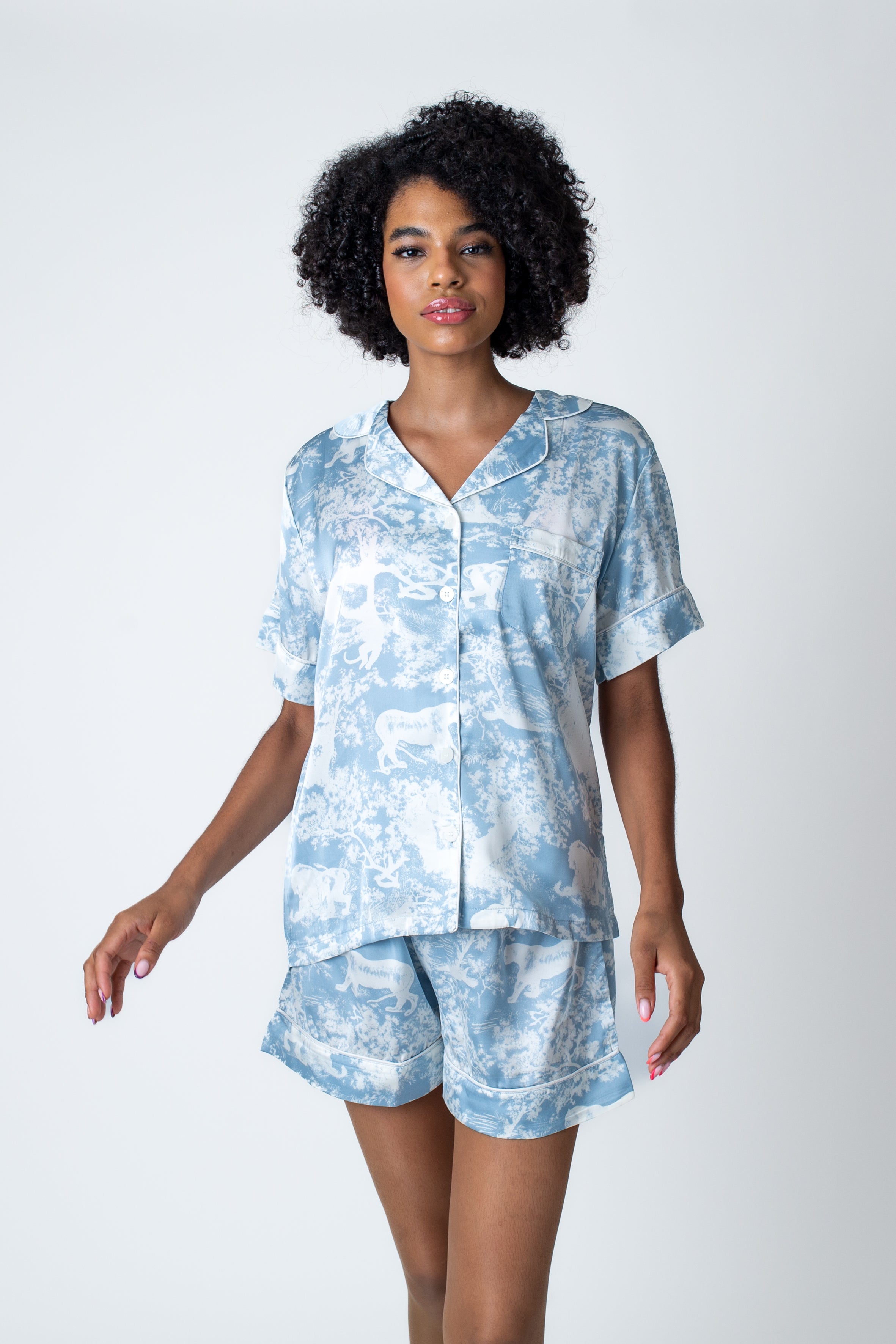 Blue toile pajamas sale