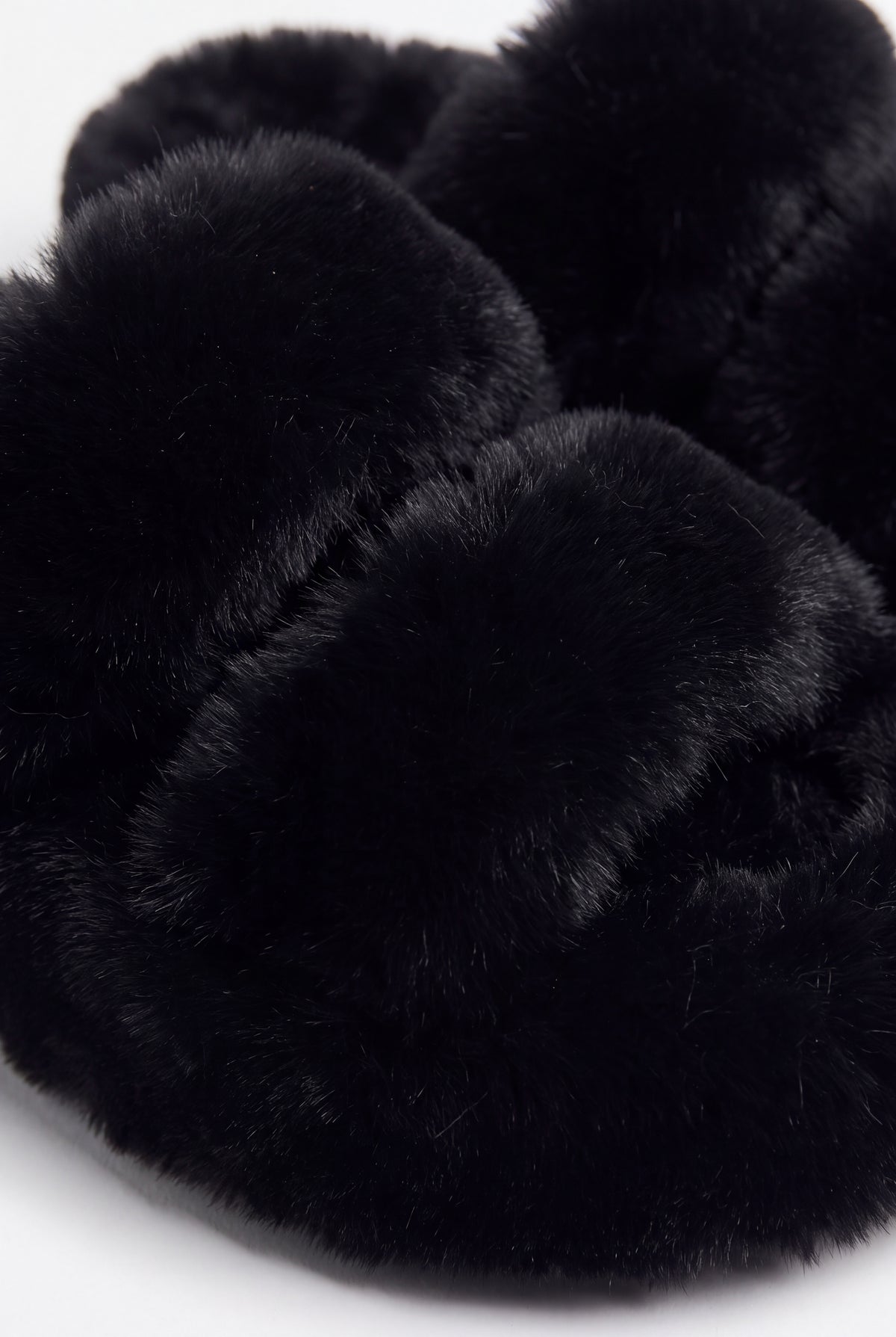 The Fluffy Black Slippers