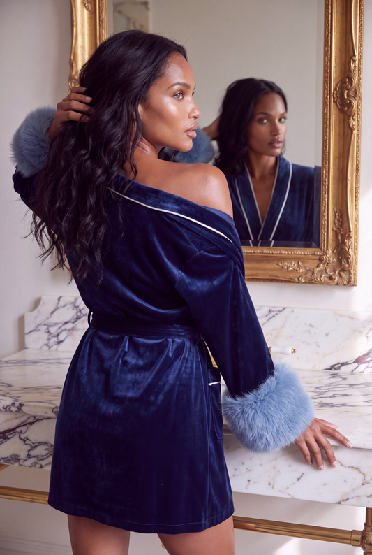 Sapphire Velvet Robe