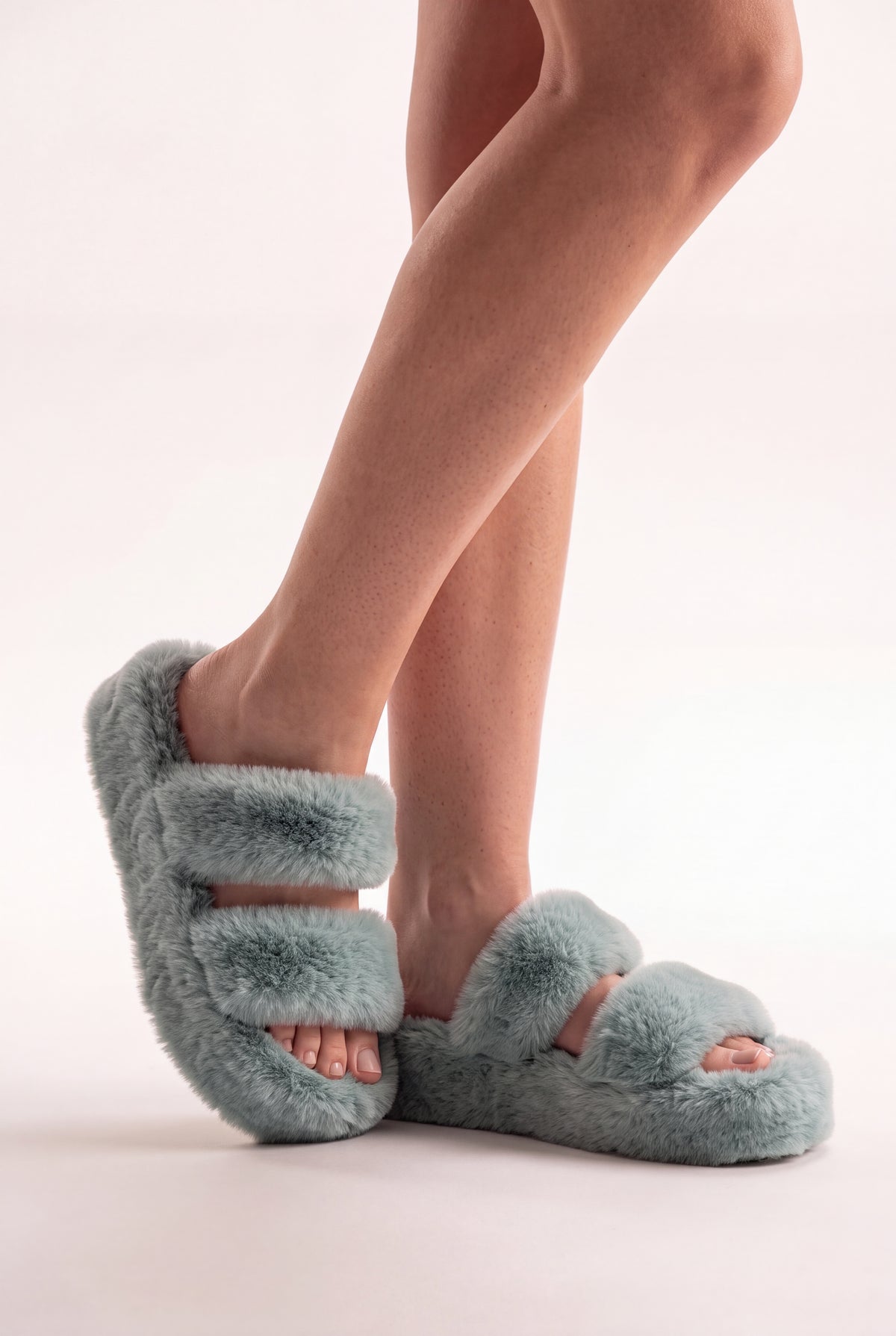 The Fluffy Green Slippers