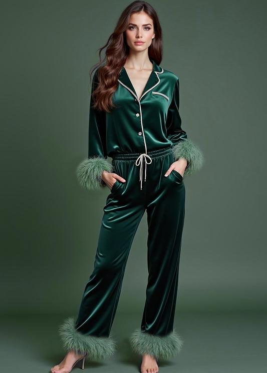 Emerald Velvet Pajamas