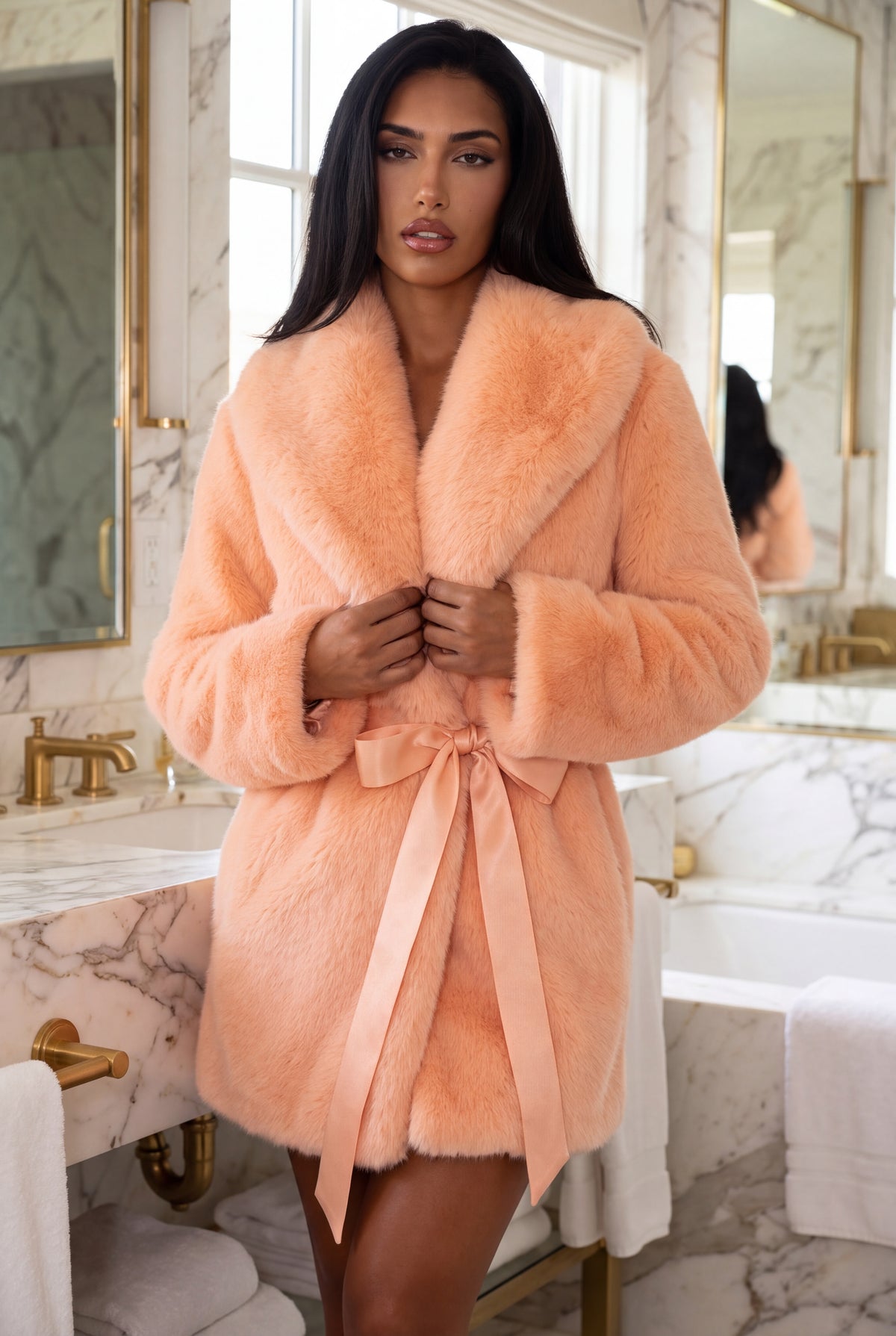 Allegra  Peach Robe