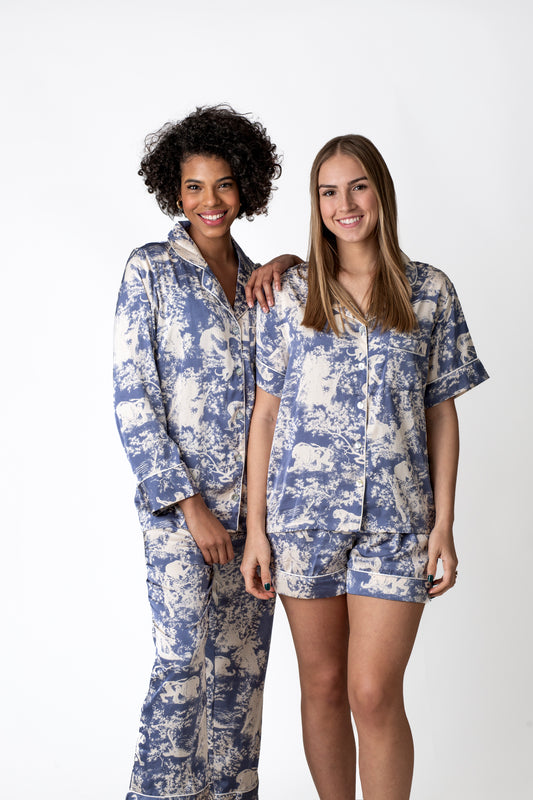 The Toile de Jouy Short Pajamas Blue