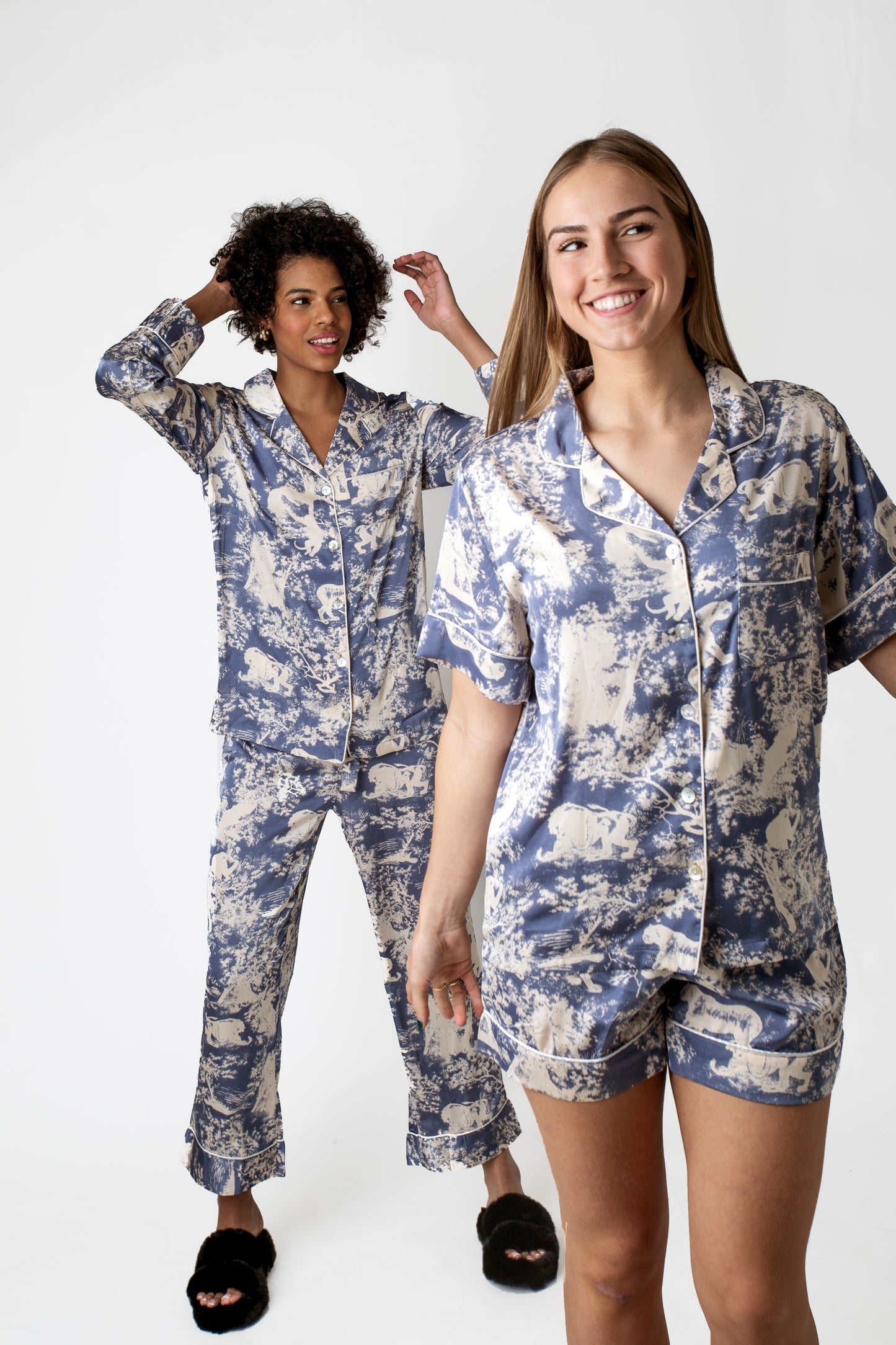 The Toile de Jouy Short Pajamas Blue