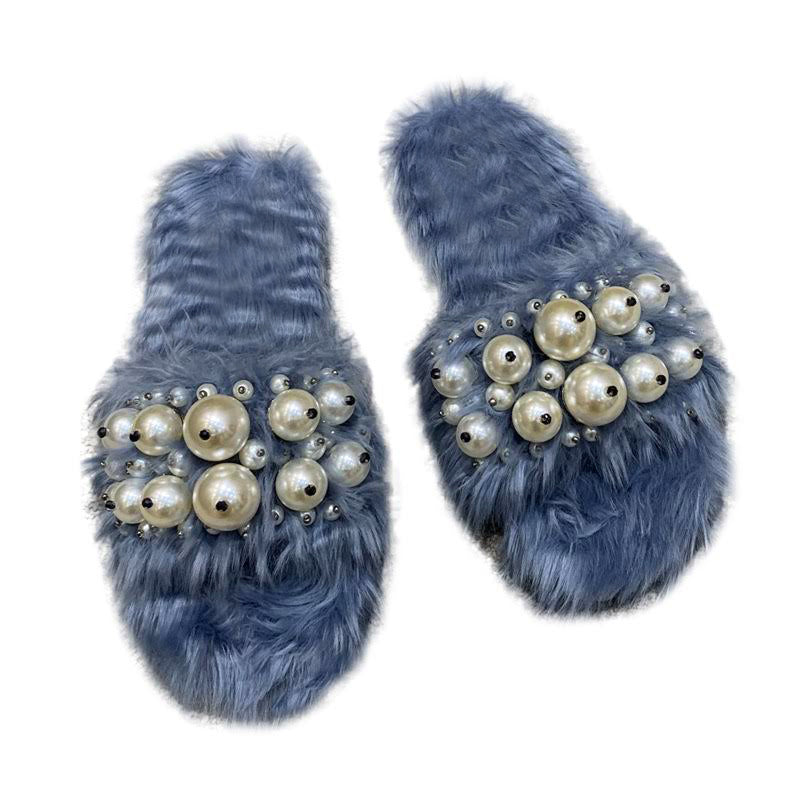 The Fur Pearls Slippers