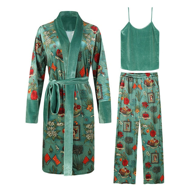 LIMITED EDITION FRIDA Velvet Pajamas Set