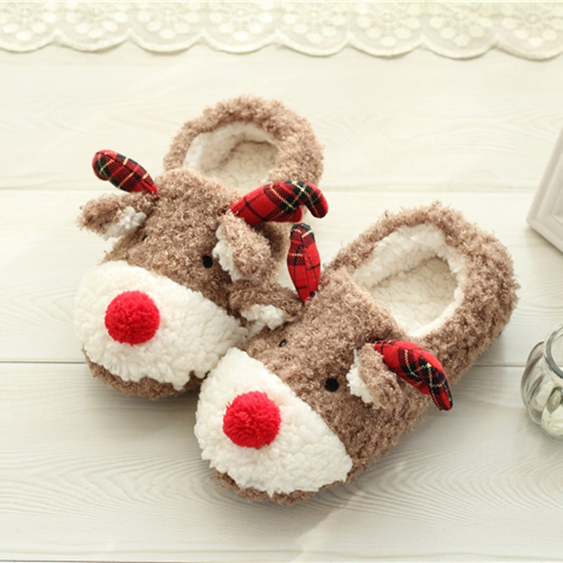 Reindeer Christmas Slippers