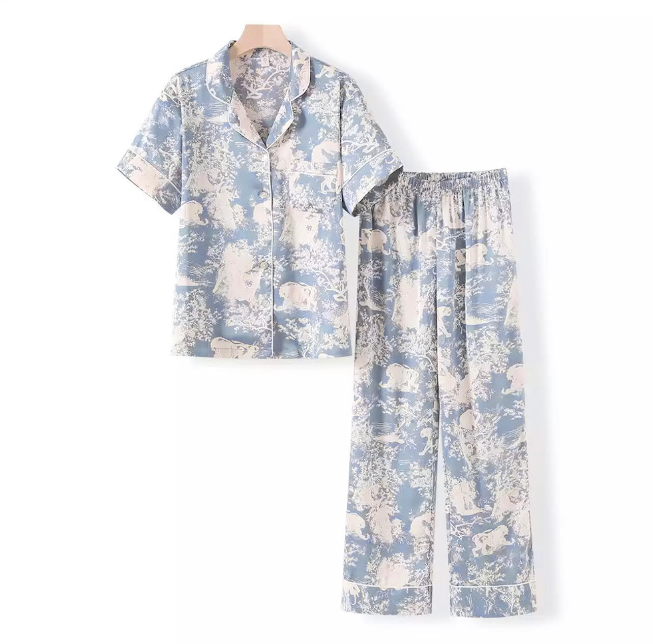 The Toile de Jouy Pajamas Light Blue